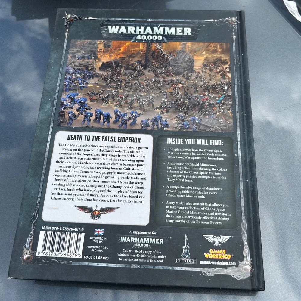 Warhammer 40k Codex Heretic Astartes Chaos Space Marines   Workshop Hardcover